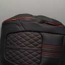 Coverado Toyota Tundra Seat Covers, Leather Seat Covers Compatible with 2007-2021 Toyota Tundra Crew/Crewmax/Extended/Double Cab Automotive Seat Covers for Car Trucks (Front, Red)