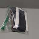 JASEN Set of 2 Faux Leather and Linen Lumbar Pillow Covers Black and White Modern Farmhouse Rectangular Accent Cushion Covers for Couch Sofa 18" x 18"