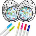 2 x Vango BIZYBOO Colorable Easter Busy Bag Scavenger Hunt - Hidden Object Search Sensory Matching Game for Kids 2 and Up | Includes 6 Non-Toxic Markers (2 Easter Eggs)