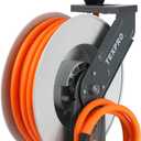 Retractable Air Hose Reel, 3/8 IN x 50FT Hybrid Air Hose Max 300 PSI, Air Compressor Hose Reel with 5 ft Lead in, Ceiling/Wall Mounted Air Hose Reel, Heavy Duty Air Tool