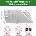 4 Slope Drainage Grate Cover, Rain Diverter, Drainage Grate Yard Drain Emitter for Sump Pump Discharge & Downspout Extensions, Fit 4" SCH 40, 4" SDR 35, 4" Corrugated Pipe, 1 Pack-White