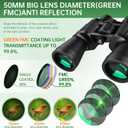 20x50 High Powered Binoculars for Adults, Waterproof Compact Binoculars with Low Light Vision for Bird Watching Hunting Camping Travel Cruise Hiking Sports Stargazing, Christmas Birthday Gifts for Men