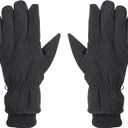 Heat Logic Thermal Winter Gloves, Touchscreen Compatible with Fleece Lining For Cold Weather, Water-Resistant Hiking Gloves (Large-X-Large, Black - With Extended Gauntlet Cuff)