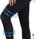 20-30mmHg Graduated Support Compression Pantyhose for Women Footless Medical Compression Stockings High Waist Compression Leggings (Large, Black)