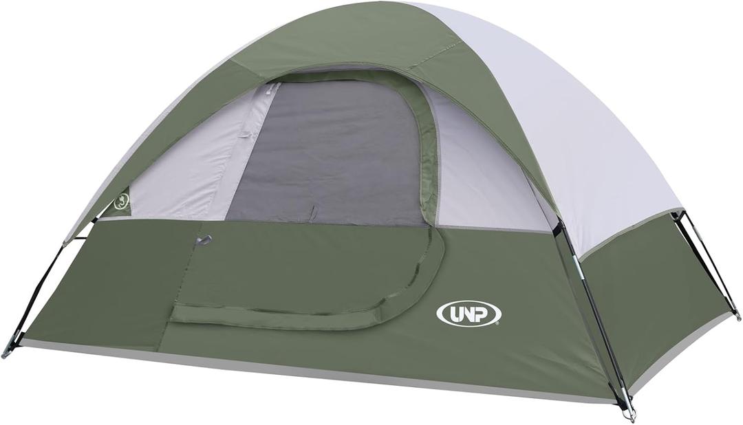 Camping Tent 2-4 Person, Waterproof Windproof Tent with Rainfly Easy Set up-Portable Dome Tents for Camping (Light Green)