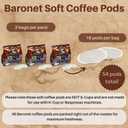 Baronet Coffee 8 Gram Coffee Pods, Organic Espresso French Roast, 54 Pods | Dark Roast, 100% Arabica Coffee, Regular Strength, 3 Bags of 18 Single Serve Pods, Compatible with Senseo Coffee Machines (EXP 12/18/27)