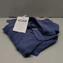 AMEBELLE Women's Roll Up 3/4 Sleeve Tie Front Knot Shirt Chambray Denim Crop Top (XX-Large)