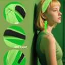 8 Pack 80s 90s Accessories for Women Neon Earrings and Knotted Headbands 80s Party Costume Fashion Outfit for Women