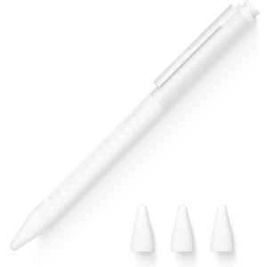 elago Pencil Clip Case Compatible with Apple Pencil 2nd Generation, 3 Tips Nib Covers Included, Compatible with Magnetic Charging and Double Tap[White]