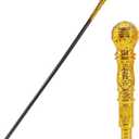 GORGECRAFT Antique Cane Vintage Walking Stick Halloween Party Decorative Cosplay Costume Cane Handle Knob Costume Accessories