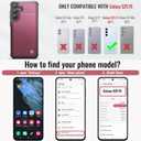 Vinich for Samsung Galaxy S25 FE Wallet Case with Card Holder, RFID Blocking Credit Slots Kickstand Shockproof Phone Cover Fit for Galaxy S25 FE 6.7" Wine Red