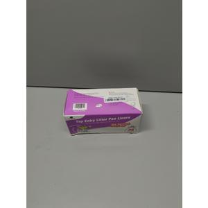 Cat Litter Box Liners Compatible with Top Entry Litter Pans Model, Heavy Duty Tear Resistant Large Litter Pan Liners 25 Count Drawstring Litter Liner Bags