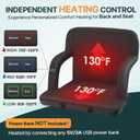 HOPERAN Dual-Sided Heated Stadium Seats for Bleachers with Back Support, 3 Levels Heating Stadium Seating for Bleachers Seat with Backrest, 5 Pockets Portable Stadium Chair for Outdoor, 25"
