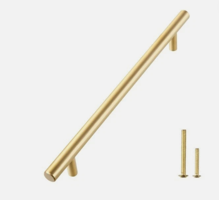 Amerdeco 10 Pack Gold Cabinet Pulls 10 Inch(254MM) Hole Centers Kitchen Cabinet