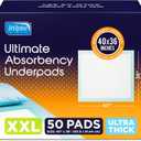 Inspire Extra Large Super Absorbent Disposable Bed Pads for Incontinence Ultra Thick and Absorbent Bed Pads Disposable Adult | Puppy Pads Pee Pads for Adults (40" X 36" Pack of 50)