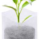 Augshy 200Pcs Nursery Growing Bags, Non-Woven Fabric Seedling Pots for Planting Seed Starting Pots Pouches for Vegetable Flower Fruit Saplings Tree (4.2" x 4.2")