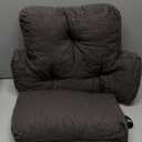 ROYALAY 2 Pcs Neck Pillow Lumbar Support for Recliner, Back Pillow for Chair with Adjustable Headrest Pillow, Back Rest Pillow for Office Chairs, Recliners,Sofa, Couch, Brown