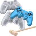 3D Game Controller Chocolate Silicone Molds, Non-Stick Large Breakable Chocolate Molds with 1 Pcs Wooden Mallet for DIY Party Decoration Smash Game Controllers, Cake Baking, Birthday, Candy Molds