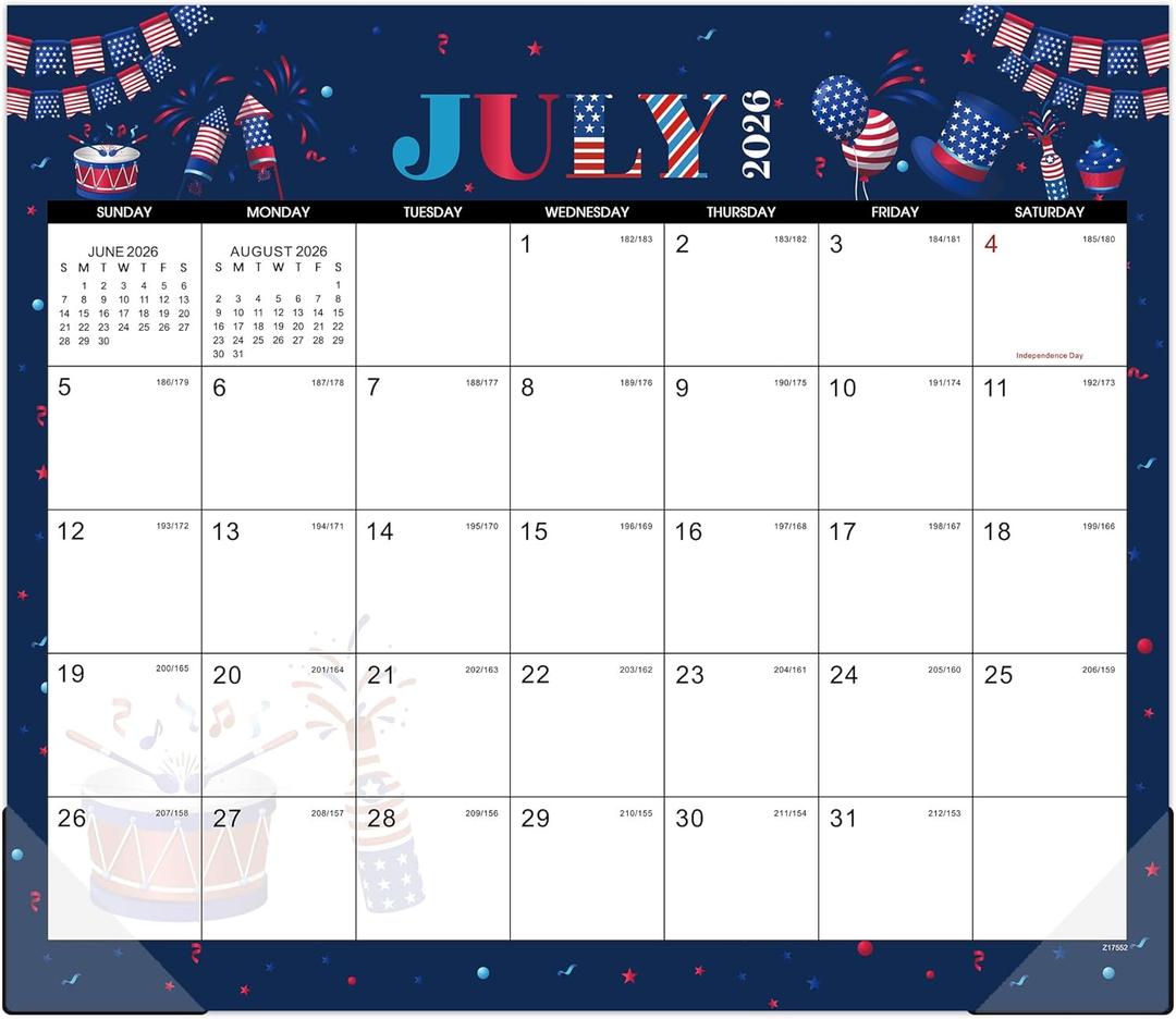 2026-2027 Magnetic Calendar - Magnetic Calendar for Refrigerator from Jul.2026 - Dec.2027, 11.2"x13'', 2026-2027 Calendars 18 Months, Tear-off Pad, Large Blocks, Perfect for Refrigerator - Festival Theme