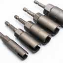 5Pcs 1/4 Inch Power Wing Nut Driver Bits, Hex Shank Nut Driver, Slot Wing Nuts Drill Bit Socket Wrenches Tools for Panel Nuts Screws Eye C-Hook Bolt Q-Hanger (10/12/14/16/18mm)