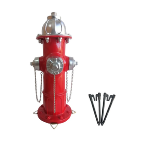 Fire Hydrant for Dogs to Pee On: Dog Fire Hydrant Pee Post Outdoor - 13" Training Post Statue for Yard Garden (Red-Silver)