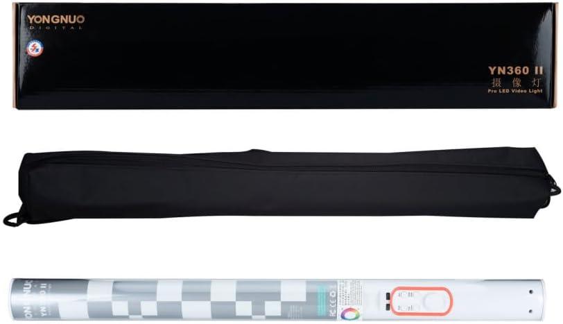 YONGNUO YN360 II YN360II LED Video Light Ice Light, 3200K-5600K Bi-Color RGB Full Color, CRI≥95 + APP + Remote Control