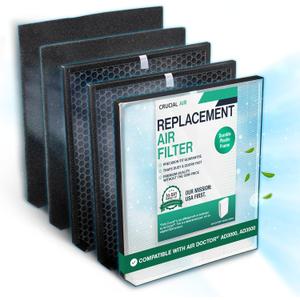 Air Purifier Filter Replacement  Compatible with Air Doctor AD3000 / AD3500  Includes 1 Efficient Air Filter and 2 Carbon Filters + 2 Pre Filters - This is Third Party-Product