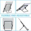 Kenning 24 Pack Adjustable Plate Stands for Display 7.1 Inch Black Metal Foldable Easel Book Display Stands Bulk Decorative Plate Holders for Platter Frame Photo Tabletop Art(Double Corners)