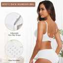 OEAK Womens Wireless Bras Comfortable Push Up Bra No Underwire Bra Full Support Lift Bralette Everyday Seamless Tshirt Bras White 3X-Large