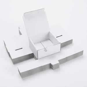 Small Shipping Boxes 3.5x3.3x1.6 Inches, 10-Pack White Corrugated Cardboard Gift Boxes for Mailing, Packaging & Storage