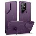 SURITCH for Samsung Galaxy S26 Ultra Phone Case, Magnetic Protective Cover with Camera Cover & Adjustable Metal Kickstand for Galaxy S26 Ultra -Dark Purple