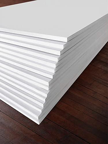 White Foam Board 8 x 10  15 Pack, 1/8" (3mm) Thick Foam Core Poster Board Sheets for Art, Crafts, Vision Board, School Projects, Presentations & Signs