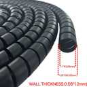 Spiral Wrap Hose Cable Protector - 1.25" OD x 20' Pre-Cut Lengths-Safe Hose Protector to Avoid Wear and Extend Life for Hydraulic Pneumatic Hoses
