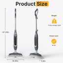 NEWBULIG Scrubbing Steam Mop, Spin Steam Mops for Floor Cleaning with LED