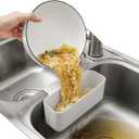 Sink Drain Strainer Basket Kitchen Sink Strainer Sink Food Catcher Kitchen Food Residue Waste Leftovers Strainer Over Sink Triangle Swan Cactus Suction Cup Corner Sink Strainer