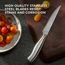 Chicago Cutlery Insignia Steel 4-Piece Steak Knives, 4.5" Stainless Steel Blades for Effortless Cutting, For Home Kitchen and Professional Use