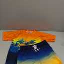 Boys Rash Guard Swimsuits Set for Boys Short Sleeve Swim Shirts with Trunks 2 Piece Quick Dry Swim Set (Blue)
