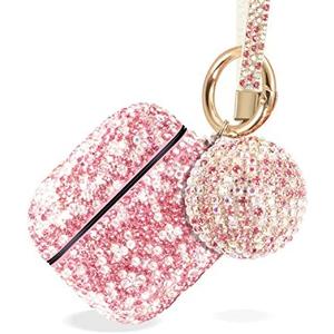 Luxurious Diamond AirPods 3rd Generation case,Protective Bling Rhinestone AirPod 3 Charging Case Cover, Bling Airpod Gen 3 Case Gift for Women (Pink)