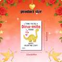4 x Dinosaur Valentine's Day Cards for Kids, 24 Pack, 6 Designs, 3.5x5 Inch, Classroom Exchange Cards with Puns