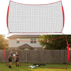 7x7ft/12x9ft/16x10ft/20x10ft Barricade Backstop Net, Sports Barrier Net, Multi-Sport Net with Carry Bag, Protective Screen for Practice- Baseball, Softball, Lacrosse, Soccer, Basketball, Tennis