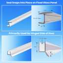 Shower Door Side Seals for 3/8" Glass, Opening & Wall Side
