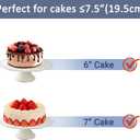 Round White Ceramic Cake Stand 8 Inch, Decorative Cupcake Stand, Dessert Display Plates for Snacks and Cookies, Baby Shower, Birthday, Wedding Party Decor