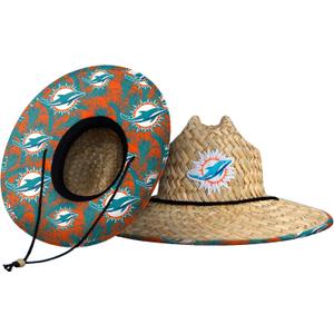 FOCO Men's NFL Team Logo Floral Lifeguard Beach Straw Sun Hat