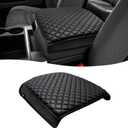 KBH Center Console Armrest Cover for 2009-2018 Dodge Ram 1500 2500 3500, Middle Console Lid Protector Accessories, Vinyl Leather, Anti-Scratch, Black (Fits Bucket Seat Console Only)