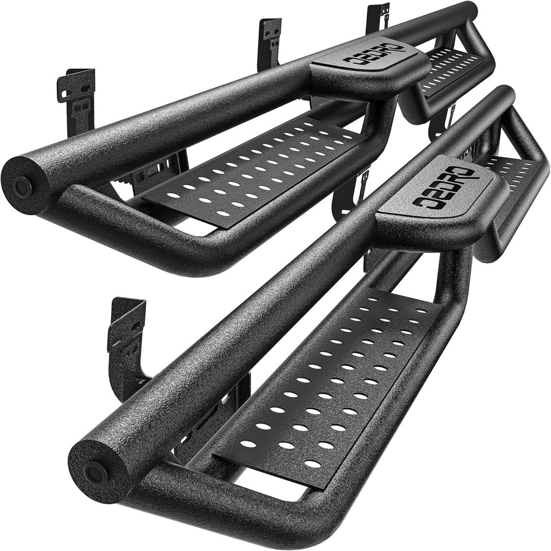 Running Boards Compatible with 2009-2018 Dodge Ram 1500 Crew Cab, 2019-2026 1500 Classic, 2010-2026 Ram 2500/3500 (Exclude 19-26 1500 New Body), Two-Stair Side Step Rail Drop Nerf Bars