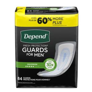 Depend | Fresh Protection Guards for Men Maximum | Absorbency 84 Count
