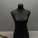 EaseHome Mannequin Body Female Mannequin Torso, Height Adjustable Black Leather Dress Forms for Sewing, Model Display Body Stand with Metal Bracket for Clothing Dress Jewelry Display