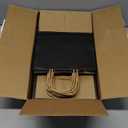 RACETOP 50Pcs Black Gift Bags 8x4.5x10.8 Inch, Kraft Paper Bags with Handles, Shopping Bags for Boutique, Wedding Party Favor, Merchandise, Retail, Small Business, Bulk