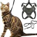 Houdini Escape Proof Cat Harness and Leash Set by OutdoorBengal – Black, Medium Cat Harness for Walking