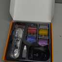 oneisall Professional Dog Grooming Clippers: Cordless Rechargeable Thick Hair Clipper with Detachable Metal Combs, Low Noise Heavy-Duty Pet Clippers for Curly/Fine/Wavy Hair, 676pro (Silver)